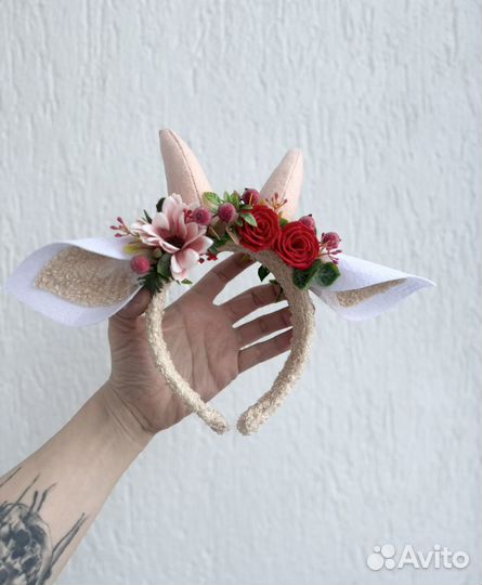 Ободок с рожками козы,козочки