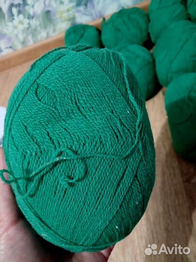 Пряжа СССР зелёная