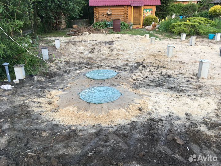 Септик переливной из жб колец