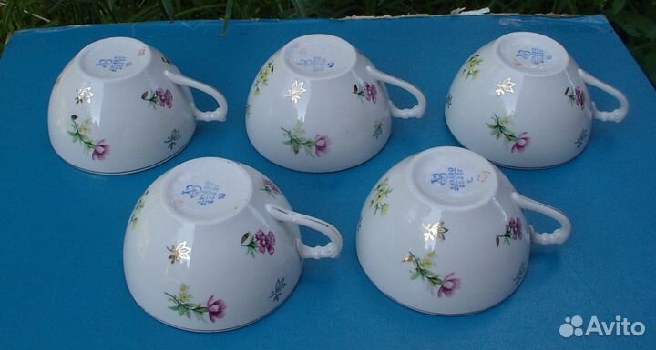 Чайный сервиз гвоздика Дулёво СССР 1958г