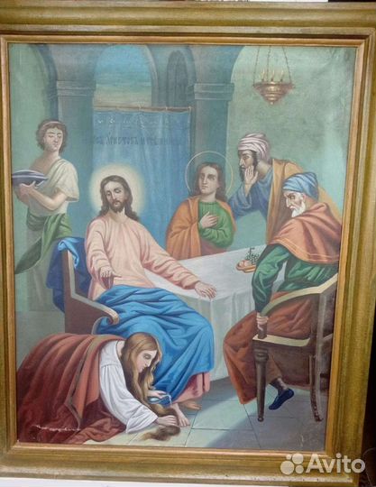 Икона картина маслом на холсте
