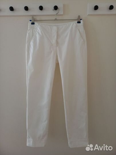 Брюки женские,S, белые, укороченные(7/8)
