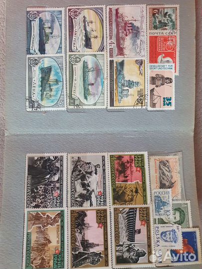 Коллекция марок в альбоме