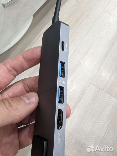 Адаптер USB type C hdmi LAN PD 3.0