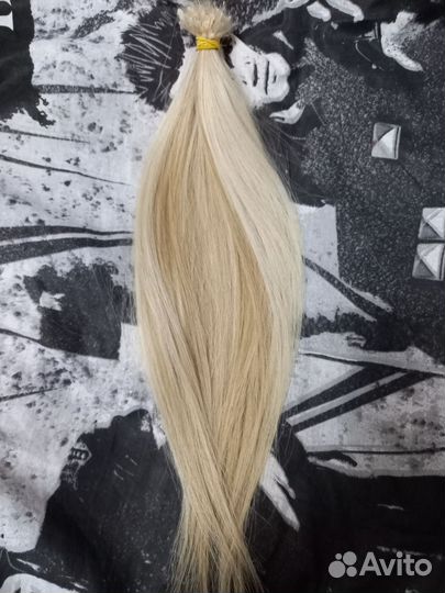 Волосы для наращивания натуральные блонд бу