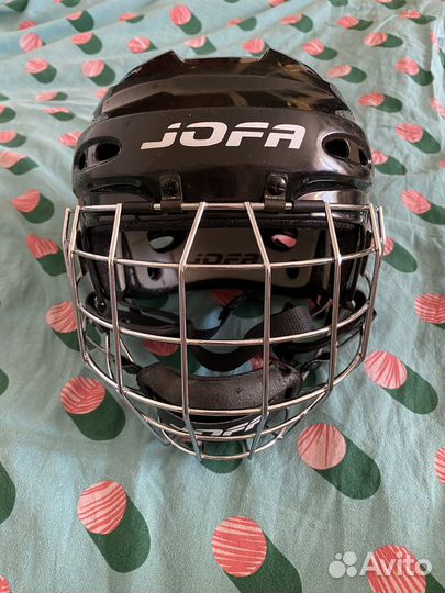 Хоккейный шлем Jofa 690 чёрный с маской