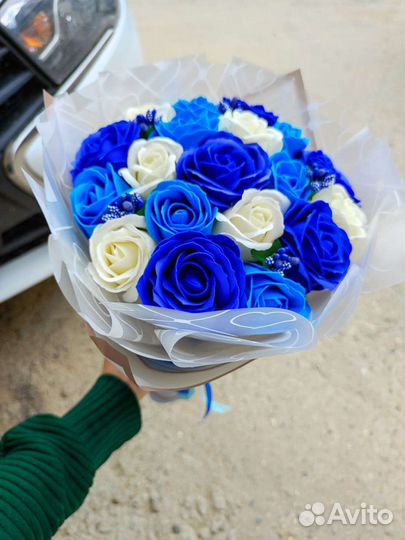 Букет из мыльных роз