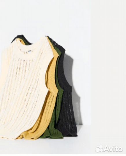 Uniqlo вязаный топ безрукавка