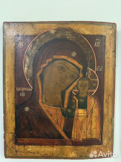 Старинная икона Божией Матери 
