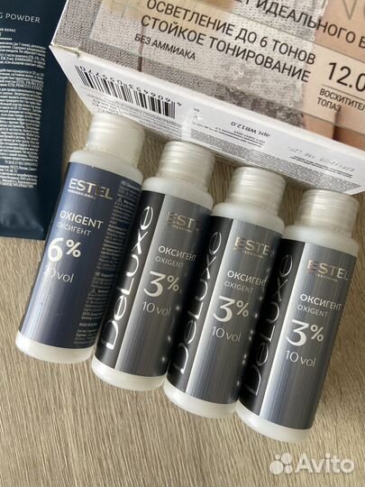 Осветляющая пудра и окислитель estel