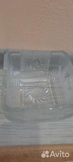 Хрустальная салатница-конфетница