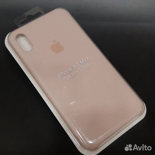 Силиконовый чехол на iPhone XS max пудровый