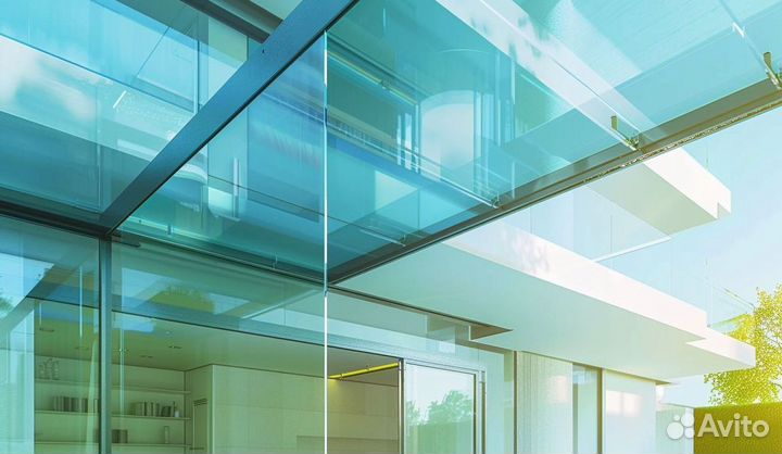 Стеклянный козырек на заказ