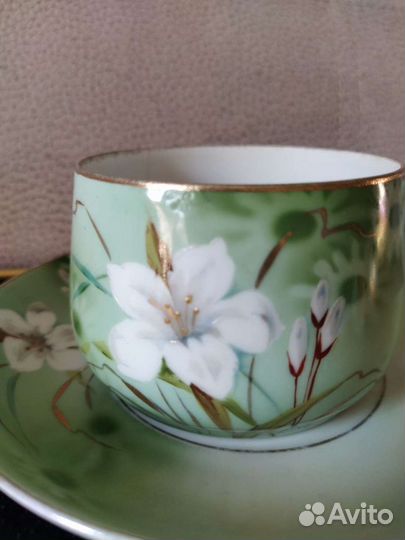 Чайная пара Ф ка им газеты Правда Дулево Клеймо 19