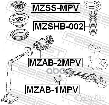 Опора амортизатора mazda MPV LV 90-99 пер.подв