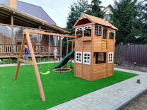 Игровые деревянные площадки для детей