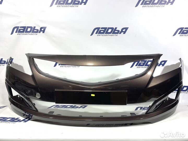 Бампер Hyundai Solaris(14) передний Коричневый (VC