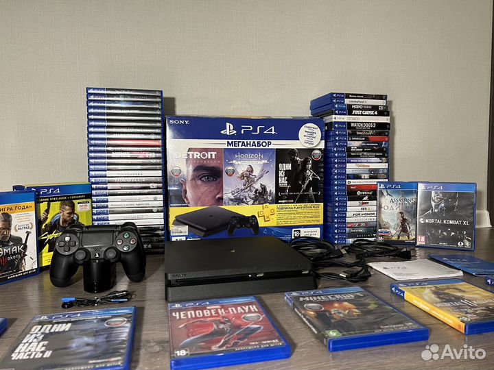 Sony PS4 Slim 500гб /Диски/400 Игр На 1 Год