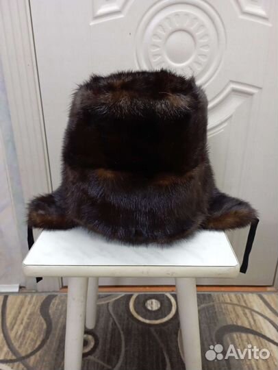 Норковая шапка мужская ушанка новая