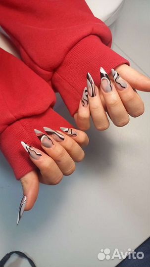 Маникюр наращивание ногтей