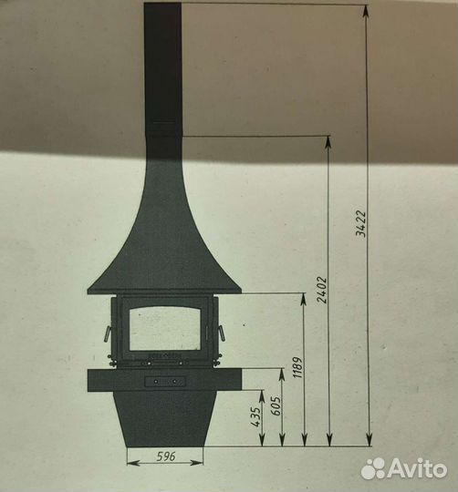 Островной камин