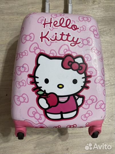 Детский чемодан hello kitty на колесиках