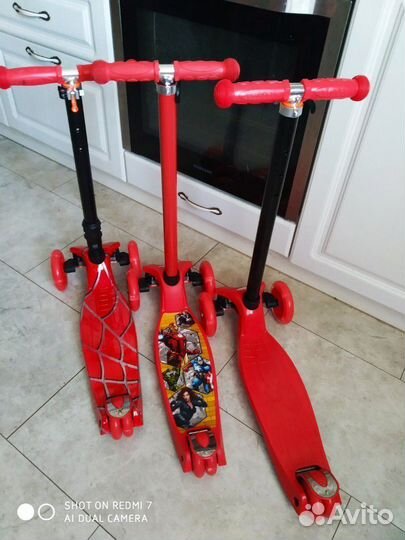 Трёхколёсный самокат scooter maxi Красный