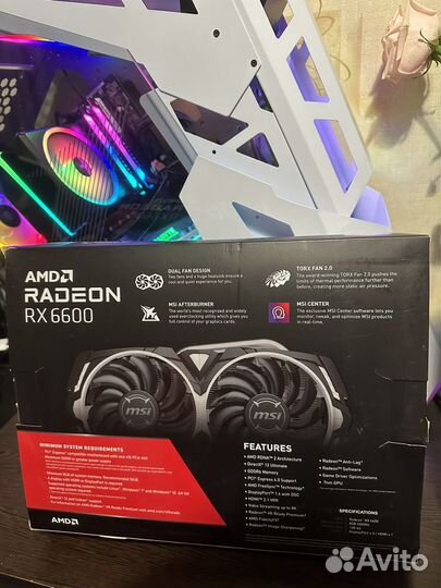 Видеокарта AMD radeon rx 6600 8gb