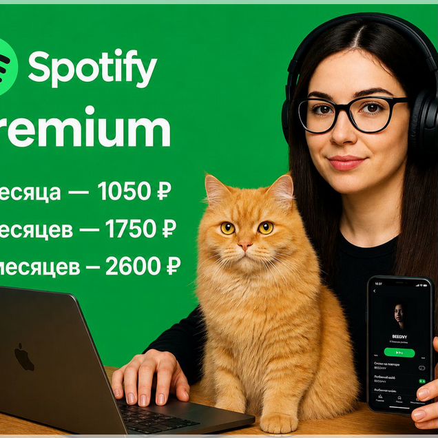 Spotify Premium на 12 месяцев