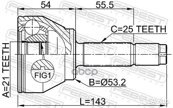 ШРУС наружний 2110-FUS Febest
