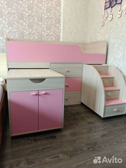 Детская кровать чердак бу с матрасом