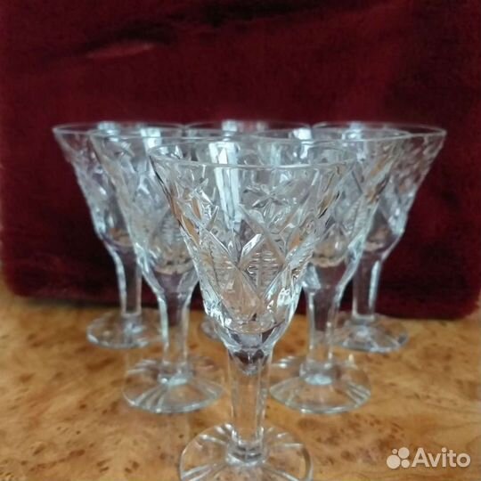 Фужеры,рюмки хрустальные СССР.Смотрите все