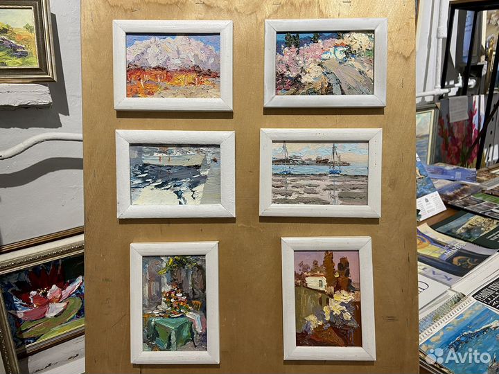 Картина маслом 10 15 Крым пейзаж Максименко