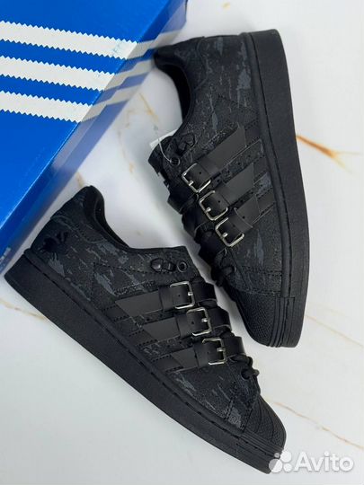 Кроссовки Adidas superstar чёрные 5