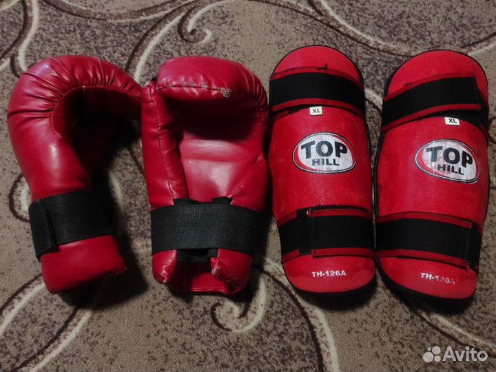 Защита голени и перчатки