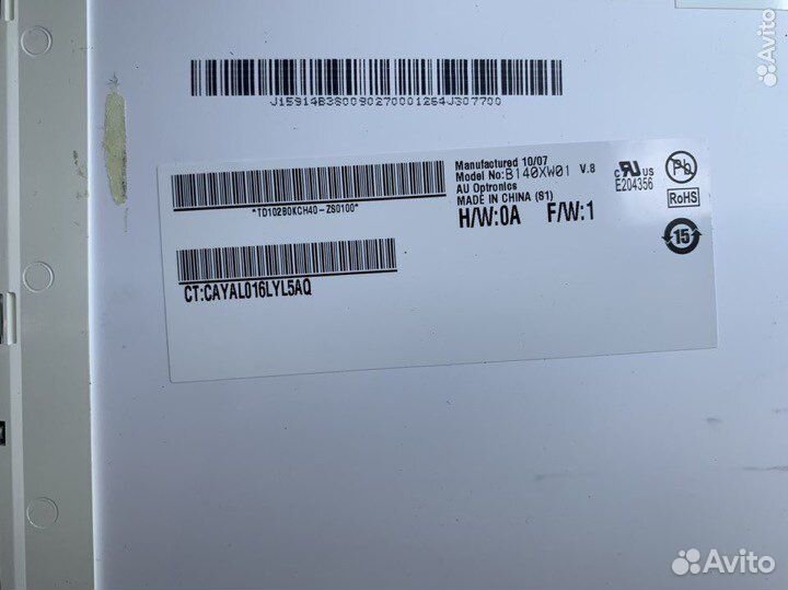 Матрица 140 standart 40pin B140XW01