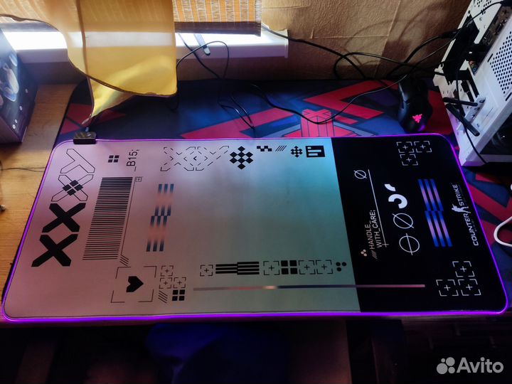 Игровой коврик для мыши с подсветкой