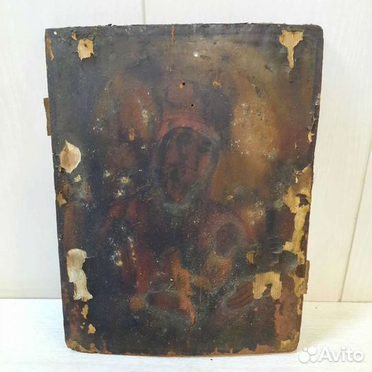 Икона Казанской Божьей Матери, дерево, металл