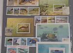 Почтовые марки, рыбы, чистые