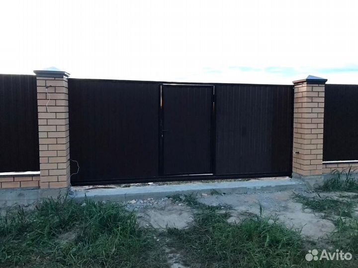 Откатные ворота. Изготовление и монтаж