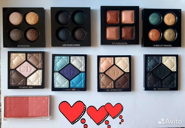 Тени и румяна Dior,Chanel