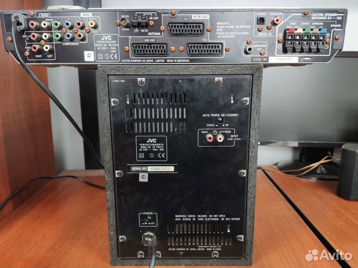 AV Ресивер JVC 5.1*50вт на канал ак.subwoofer 80вт