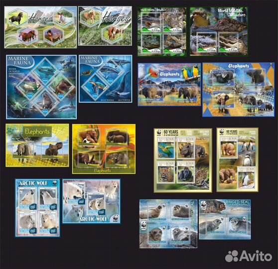 Марки,Фауна 2023 год цена указана за 1 блок