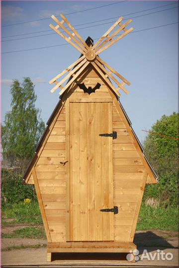 Уличный туалет деревянный ACC339