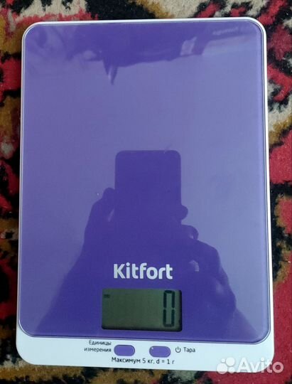 Весы кухонные kitfort KT-803-6 до 5000г стекло фио