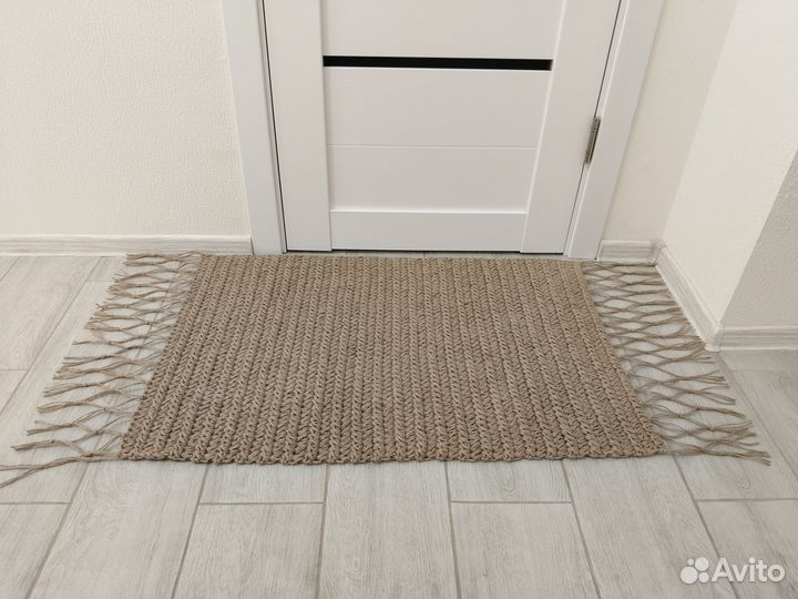 Ковёр из джута, коврик, ковровая дорожка,ручная