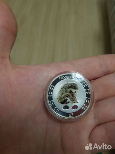 Ниуэ 1 доллар 2016 Еж Hedgehog серебряная монета