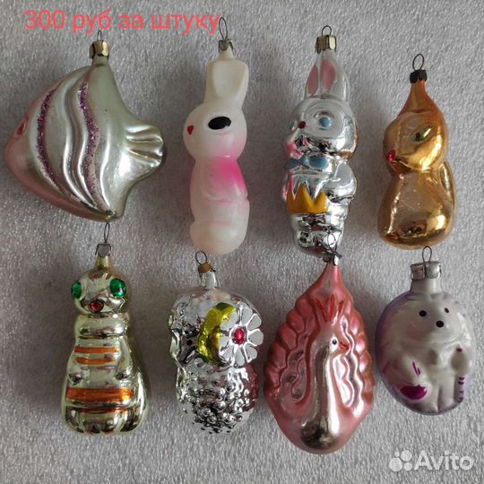 Ёлочные игрушки СССР на подвесе
