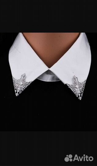 Уголки на ворот рубашки. Декор. Школа