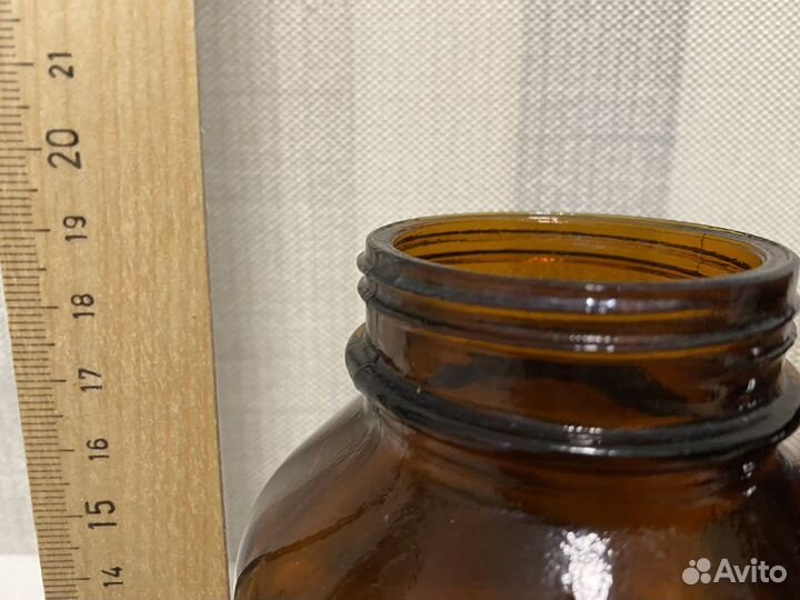 Банка стеклянная химическая бутыль СССР
